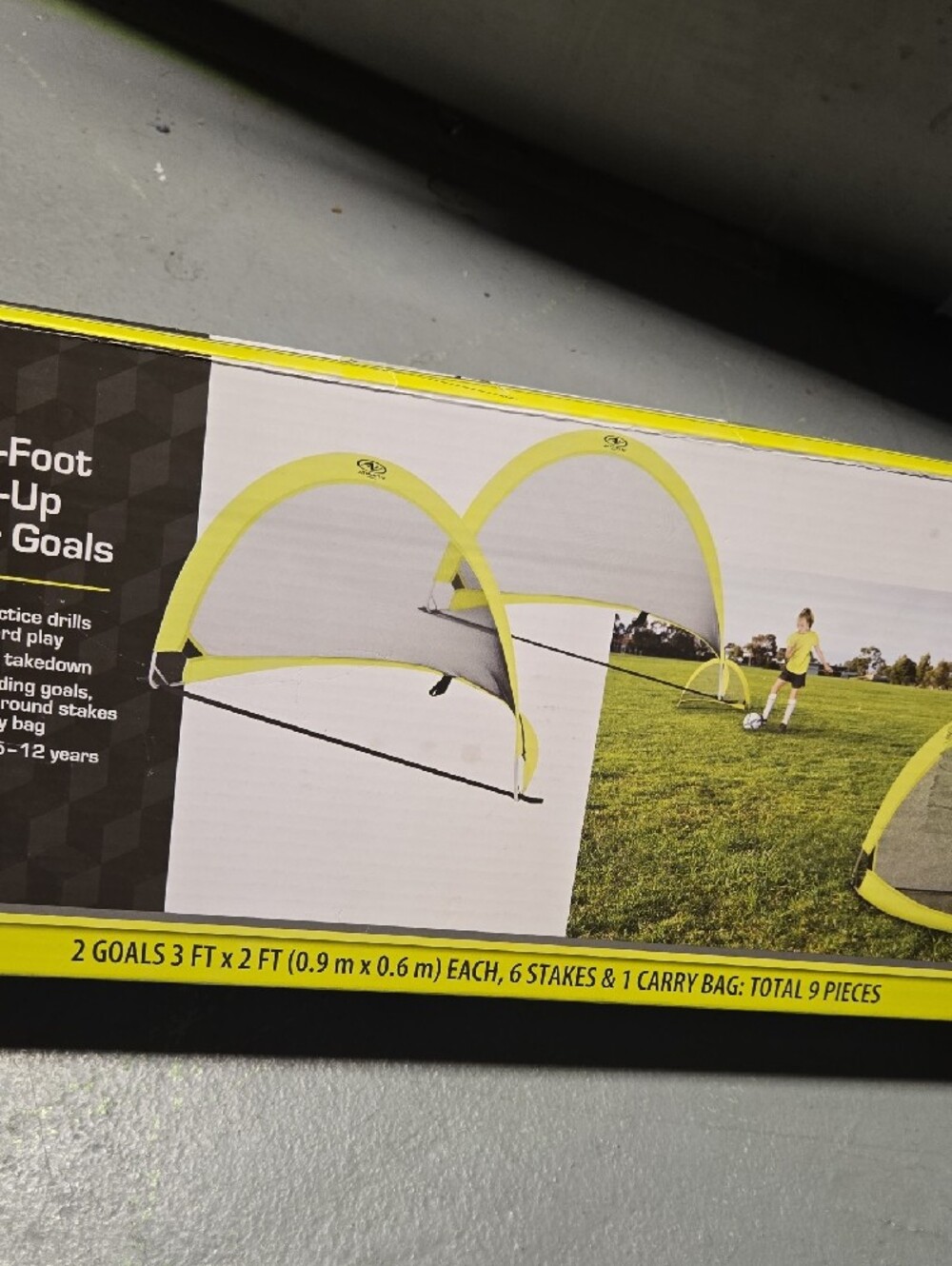 Athletic Works Lime and Black Pop-Up Soccer Goals - 2 Pack